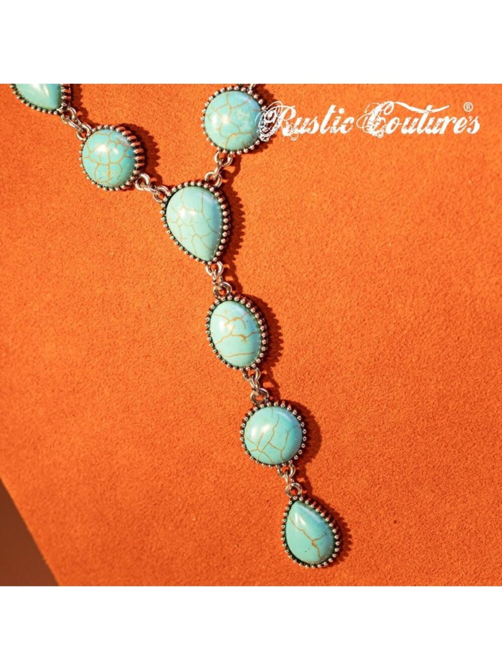 Turquoise Western Necklace & Earrings Set - Boho Jewelry for Women, Perfect Gift - Picture 4 of 7